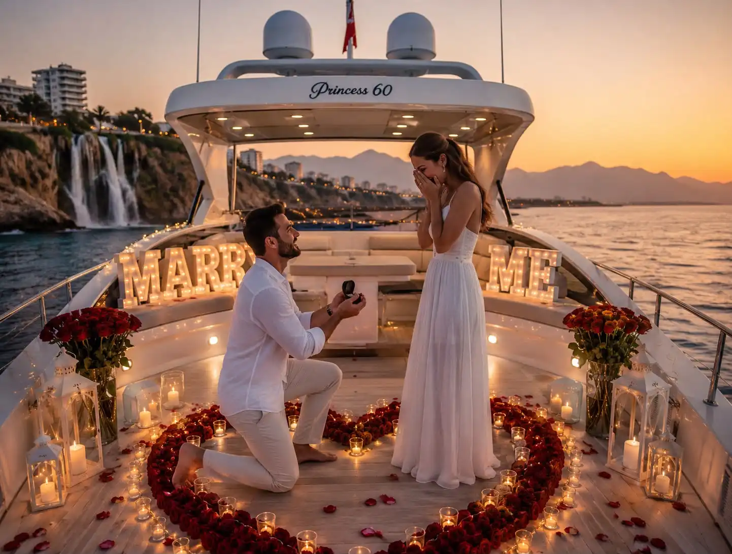 Antalya Yacht Marriage Proposal